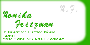 monika fritzman business card